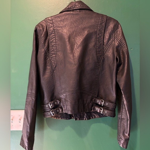 American Eagle Vegan Leather Moto Jacket - Picture 4 of 5